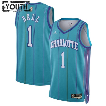 Dres Charlotte Hornets LaMelo Ball Jordan 2023-24 Classic Edition Teal Swingman - Dječji